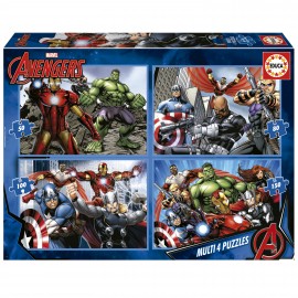 COFFRET 4 PUZZLES AVENGERS