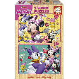 PUZZLE BOIS MINNIE 2X16